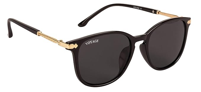 Voyage UV Protected Rectangular Women Sunglasses - (A3046MG3182T | Black Lens | Black Frame) Accessories Sunglasses