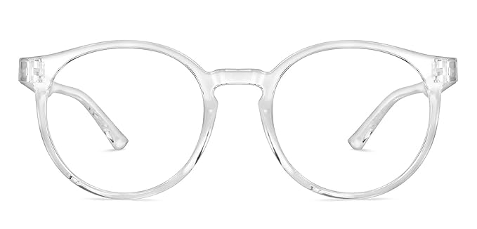 Clear Transparent Goggles-Eyeglasses For Men and Women- AntiGlare Zero Powered Lenses- UV Protection-Blue Cut Reading Glasses- Optical Lightweight Spectacle Frame Accessories Sunglasses