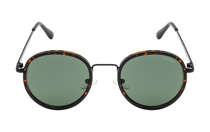 Brand: POPPY POPPY Women Round Sunglasses | UV Protection Metal Frame Retro Circular Shades | Trendy Vintage Eyewear for Girls Travel Brunch Daily Use Green Accessories Sunglasses