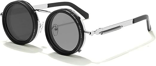 ARZONAI 1-9 Adjustable Round Silver - Black Sunglasses Moonglass-Nd Filter Lenses Adjustable Tint Rounded Polarized Eyewear for Men & Women (Pack of 1) 3.6 3.6 out of 5 stars   (3) Accessories Sunglasses