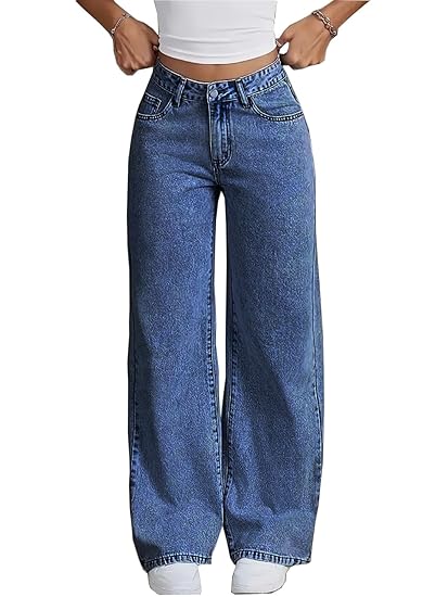 Nifty Women's Denim Stretchable High Waist Light Wash Baggy Jeans || Back Pocket Bow tie Detail Clothing Jeans