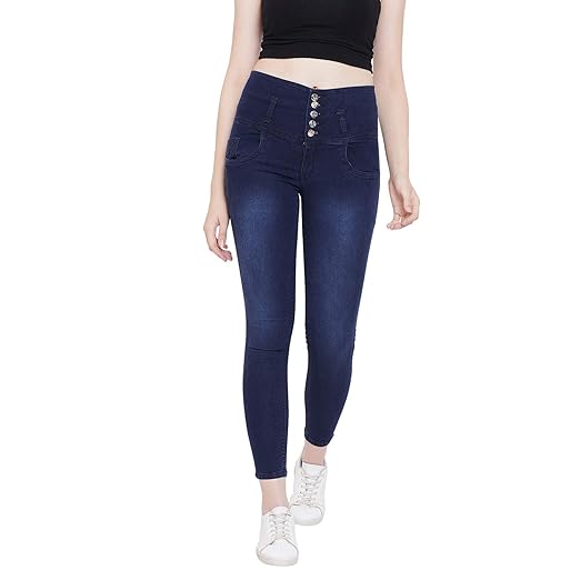 Nifty Women's Stretch Fit High Rise Denim Stretchable High Waist Jeans Clothing Jeans