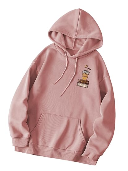 “GLASGO Trendy Girl's & Women's Printed Hoodie – Aesthetic Winter wear for Women |Oversized Casual Streetwear | Coffee Lovers Sweatshirt ” Clothing Hoodies