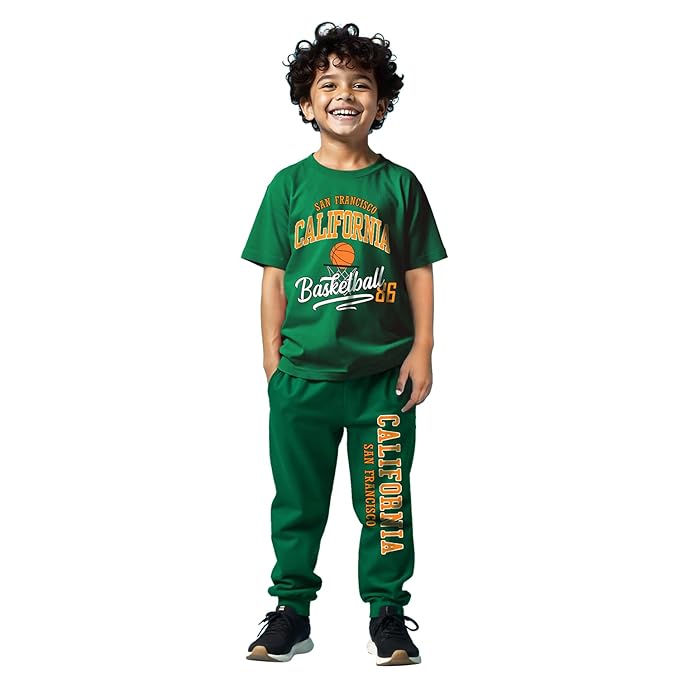 Trampoline Boys Printed T-shirt and Trackpant set Pack of 1 Clothing T-Shirts