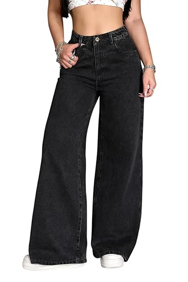 Women's Relaxed Fit High Rise Jeans || Woman Jean's || Women Baggy Jeans || Jean's for Womens || Loose Jean for Women's || Oversized Woman baggys Clothing Jeans