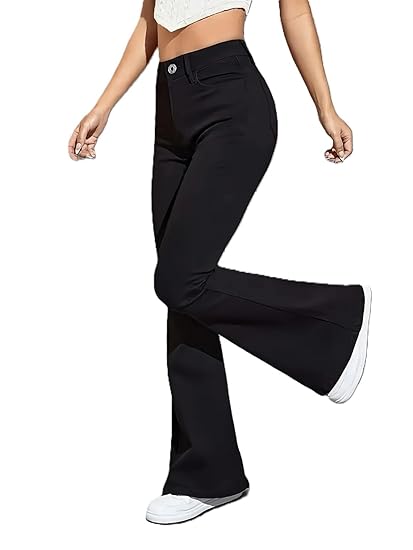 ADBUCKS Women's Wide Leg Fit High Rise Jeans II Bootcut Jeans II