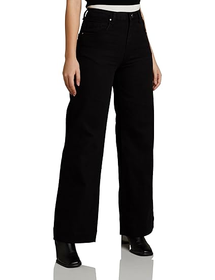 Amazon Brand - Symbol Women's Baggy Wide Leg Jeans (High Rise | Full Length) (Available in Plus Sizes) Clothing Jeans