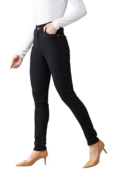 Dolce Crudo Women's Slim Fit High Rise Wash Regular Length Stretchable Denim Jeans
