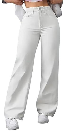 ADBUCKS Women's Straight Fit High Rise Jeans Pant || Flared Jeans High Waist Clothing Jeans