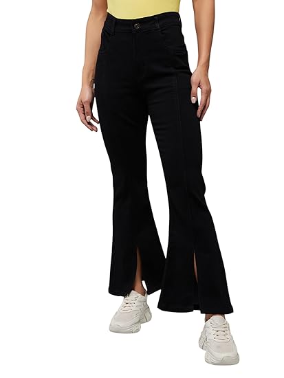 Miss Chase Women's Bootcut High Rise Regular Stretchable Denim Jeans Clothing Jeans