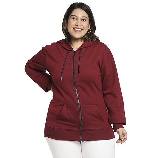 Wear Your Opinion Women's Plus Size Fleece Zipper Hoodie Jacket Clothing Hoodies