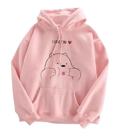 DRAXSTAR Printed Hoodie for Women | Soft Cotton Blend Sweatshirt | Stylish Winter Wear with Hood & Kangaroo Pocket | Casual Fashion Hoodi Clothing Hoodies