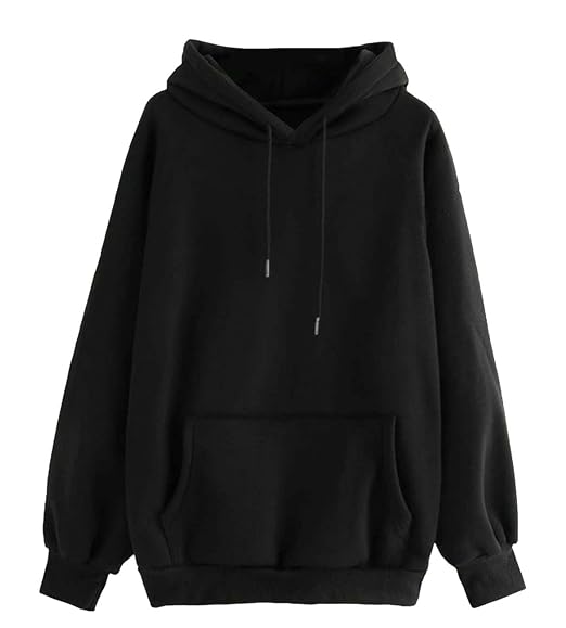 Mack Jonney Solid Hooded Cotton Fleece Sweatshirt for WOMEN-VMACK639218 Clothing Hoodies