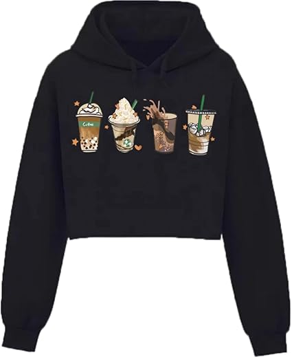 Tailed BeastLavender Mug Four Women and Girls Crop Hoodie, for Winters Clothing Hoodies