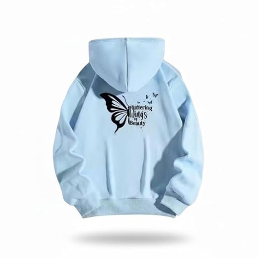 Women's Back Printed Long Sleeve Hooded Neck Winter wear Hoodie, Sweatshirt for Women Clothing Hoodies
