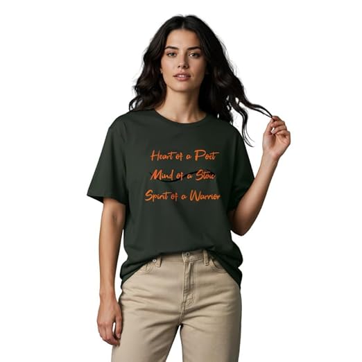 Women's Loose Fit/Boyfriend Fit 100% Cotton Dark Grey Round Neck T-Shirt