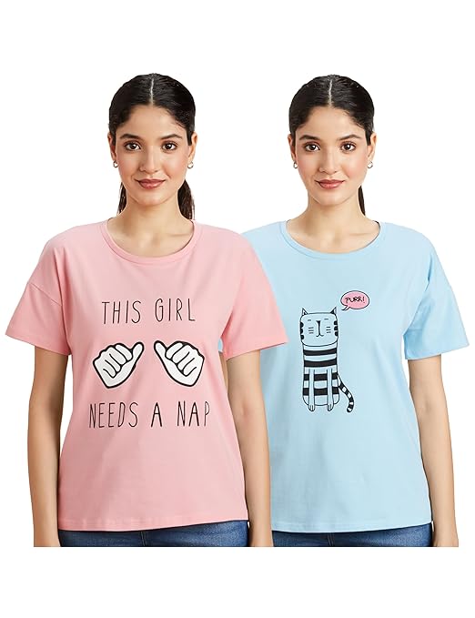 Amazon Brand - Symbol Women's Cotton Stretch Regular Fit Round Neck Half Sleeve T-Shirt (Available in Plus Sizes)