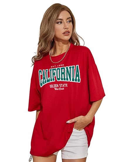 JUNEBERRY® Round Neck Drop Shoulder Round Neck Black & White Graphic Printed Pure Cotton Oversized Baggy Fit Half Sleeve T-Shirt for Women & Girls (Sizes: S to 2XL)