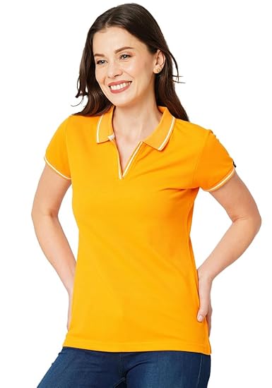 Wear Your Opinion Women's Tipped Collar Neck Polo Tshirt Clothing T-Shirts