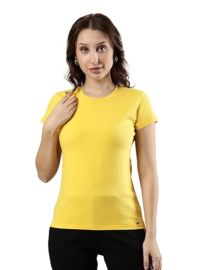 Femmora Comfortable Fit Round Neck Solid Half Sleeve Tshirt with Soft and Breathable Cotton Fabric, for Women,Pack of 1 Clothing T-Shirts