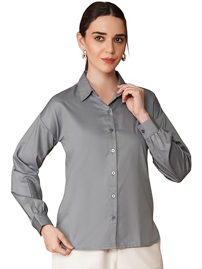 OOMPH! Full Sleeve Stylish Western Drop Shoulder Shirts for Women Regular fit Shirts for Woman Clothing Shirts