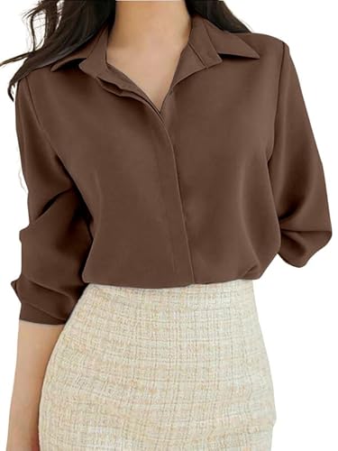 Women's Regular Fit Korean Style Shirts | Stylish Western Shirt with Concealed Placket | Casual & Office Wear Shirt for Women Clothing Shirts