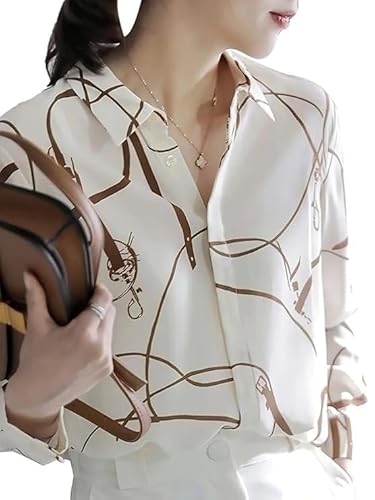 Women's Floral Printed Button Down Western Shirt with Collar Neck and Rolled-Up Long Sleeves in Relaxed Fit Clothing Shirts