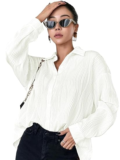 Leriya Fashion Oversized Shirt for Women | Shirt for Women Stylish Western | Long Shirt for Women Clothing Shirts
