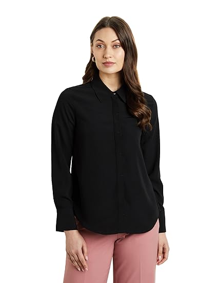 Symbol Premium Women's Solid Desk-to-Dinner' Soft Formal Shirt (Button Down | Regular Fit) (Available in Plus Sizes) Clothing Shirts