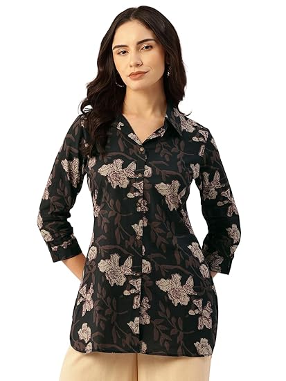 Classic Collared Cotton Shirt with 3/4 Sleeve for a Timeless Casual Look Clothing Shirts