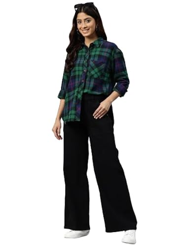 One femme Women Regular Fit Checked High-Low Casual Shirt Clothing Shirts