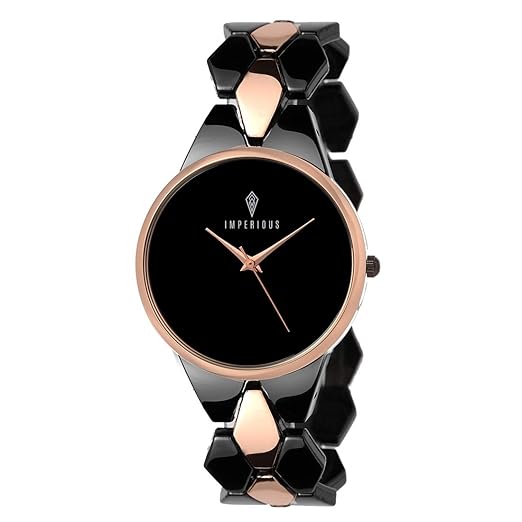 IMPERIOUS - THE ROYAL WAY Metal Analog Women'S Watch (Black Dial Colored Strap) Accessories Watches