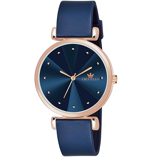 CRESTELLO Silicone Strap Analog Wrist Watch for Women (Black/Blue/Green/Brown) | CR-Ck137 Accessories Watches