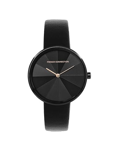 French Connection Leather Analog Black Dial Women's Watch-Fcl21-G Accessories Watches
