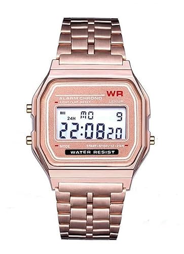Acnos Brand Digital 4 Colours Vintage Square Dial Unisex WR70ist Watch for Men Women Pack of 1 (WR70)