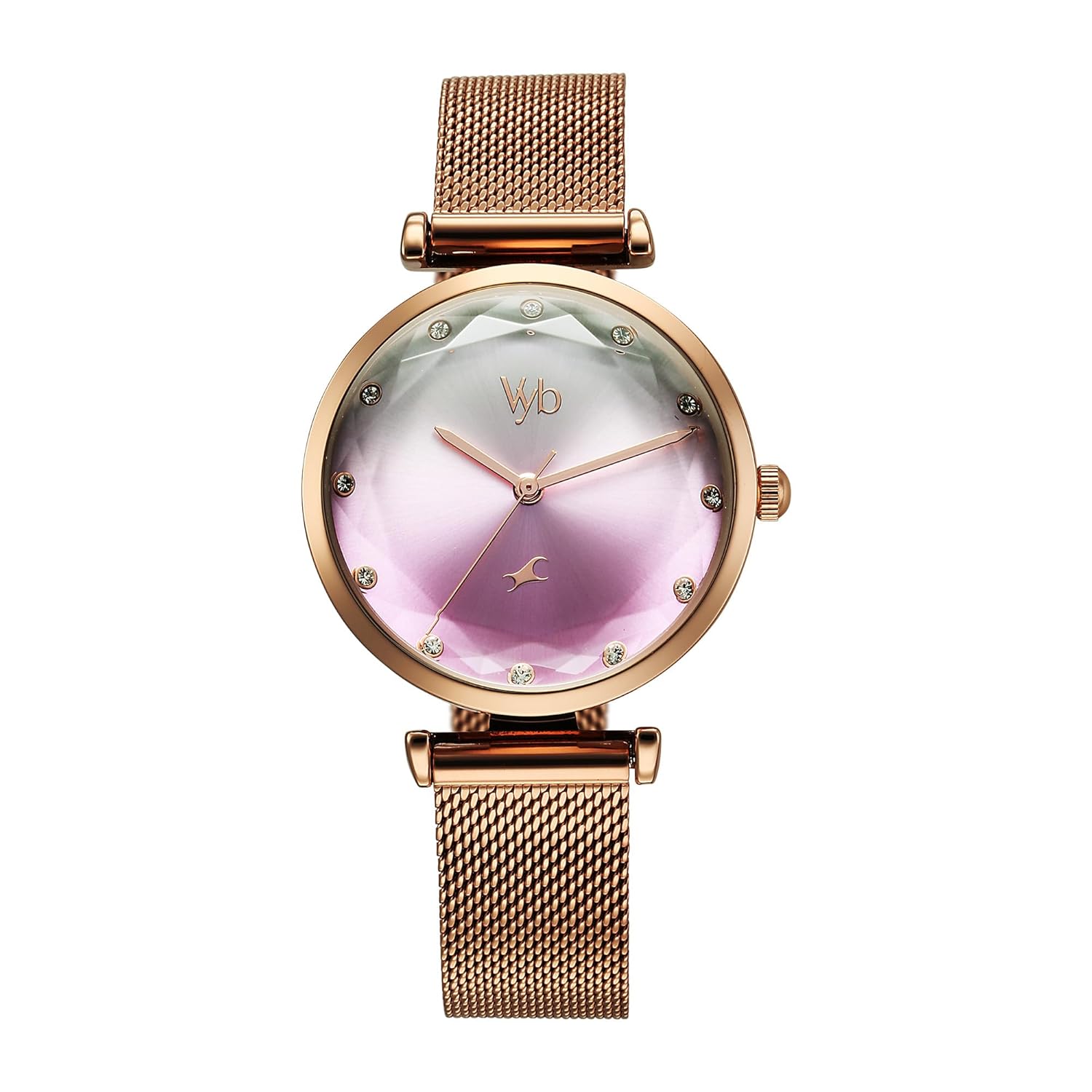 Fastrack Vyb Aura Quartz Analog Silver & Pink Dial Watch for Women Accessories Watches