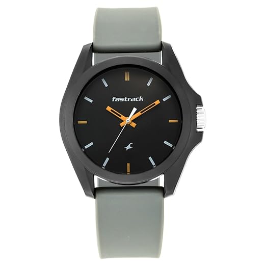 Fastrack Tees Analog Grey Dial Unisex-Adult Watch-68011PP08 Accessories Watches