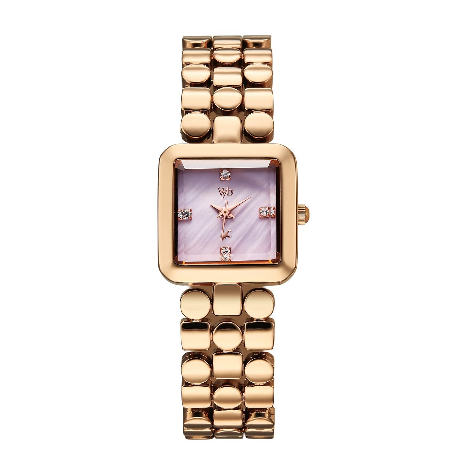 Fastrack Vyb 6.0 Iconiquē Quartz Lilac Mother of Pearl Shaped Dial Women's Watch | Stainless Steel Strap Material | Watches for Women Analog | Girl's Analog Watches - FV60083WM01 Accessories Watches