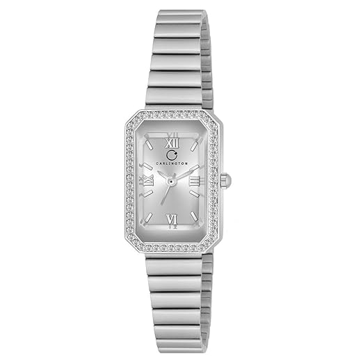 Carlington Iconic Analog Watches for Women with Premium Linked Stainless Steel Strap - CT 2032 Accessories Watches