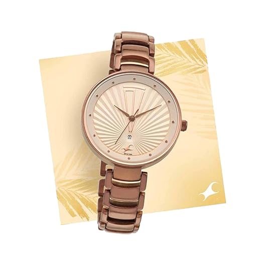 Fastrack Ruffles Analog Beige Dial Women's Watch-6216QM01/NP6216QM01 Accessories Watches